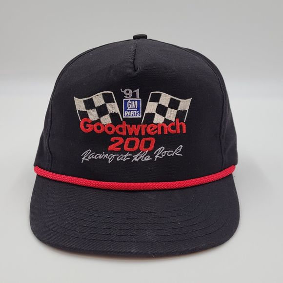 VTG Sports Image 1991 NASCAR Goodwrench 200 Racing At The Rock Snapback Hat USA - Picture 2 of 11
